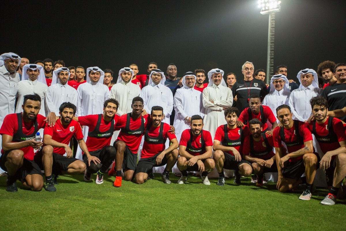 Al Rayyan Team Players attend Al Rayyan Stadium Training Sites Launch |  Qatar 2022™