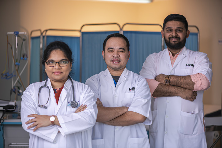 Medical staff at Lusail Stadium site clinic