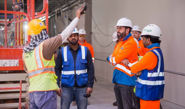 Workers' welfare team at a FIFA World Cup Qatar 2022 site