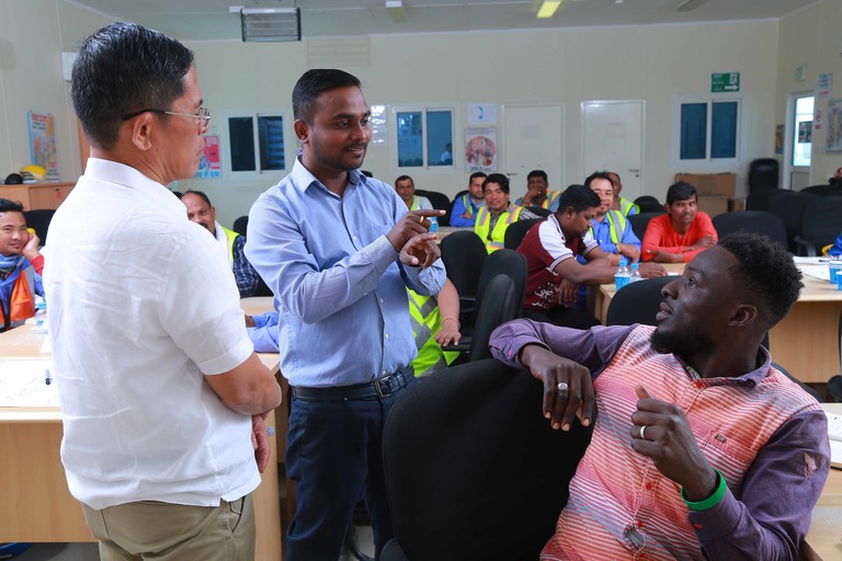 Workers attending a Workers’ Representatives training session