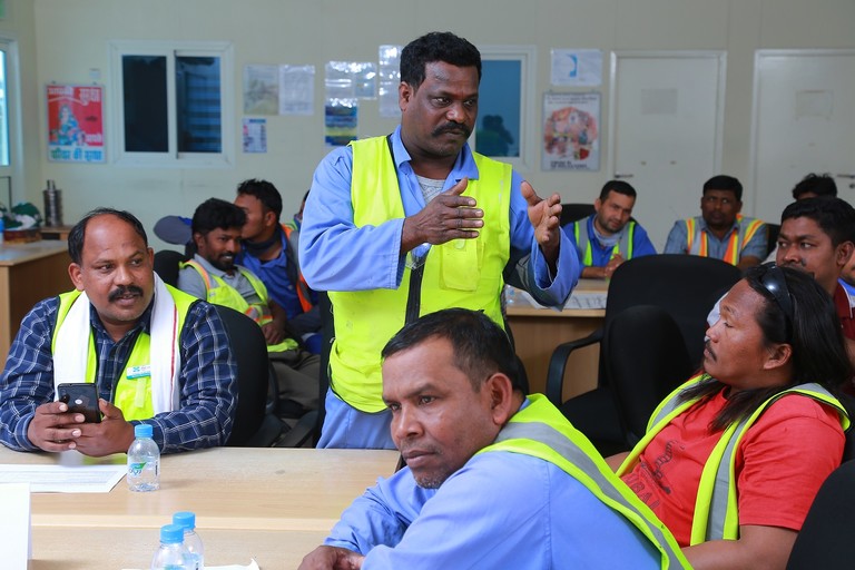 Workers attending Workers’ Representative training course